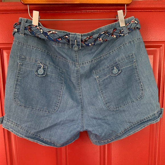 One 5 One Jean shorts with woven belt - Picture 2 of 6